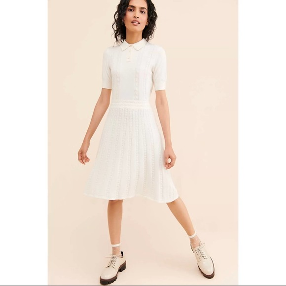 Gal Meets Glam Dresses & Skirts - GLAM MEETS GLAM Country Club Cream Cashmere Sweater Dress